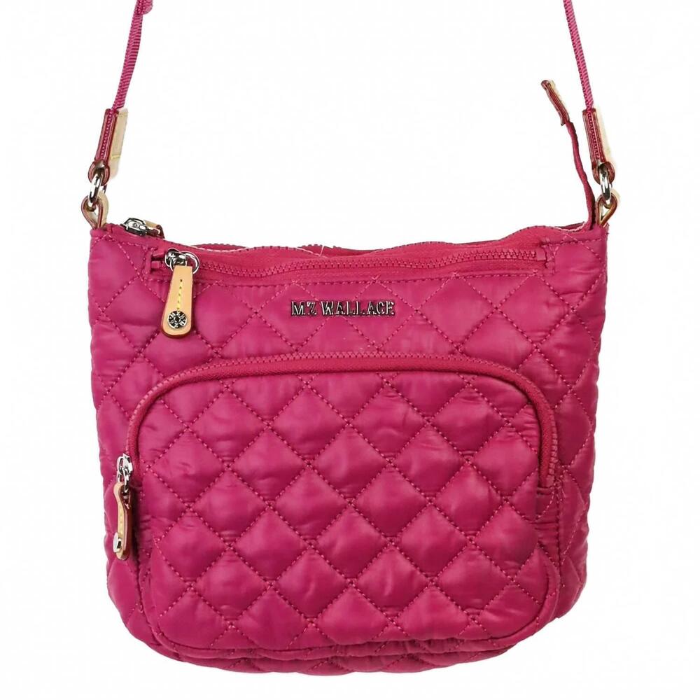 NEW MZ WALLACE metro scout deluxe crossbody bag in raspberry
